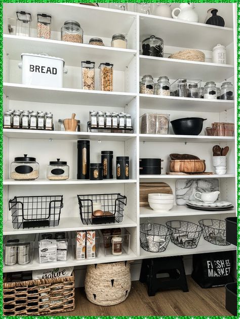 [CommissionsEarned] Uncommonlyjaded On Ltk Shop The Latest From Uncommonlyjaded On Ltk, The Most Convenient Way To Shop Everything From Your Favorite Influencers O R G / Black Stainless Steel Modern Farmhouse Pantry Storage Organization Kitchen | Storage Decor #kitchenpantryorganizationideas Pantry Organization Modern, Black Pantry Containers, Mid Century Modern Pantry Organization, Cute Pantry Organization, Elegant Pantry Organization, White Pantry Organization, Modern Farmhouse Pantry Organization, Black Home Organization, Black Pantry Ideas