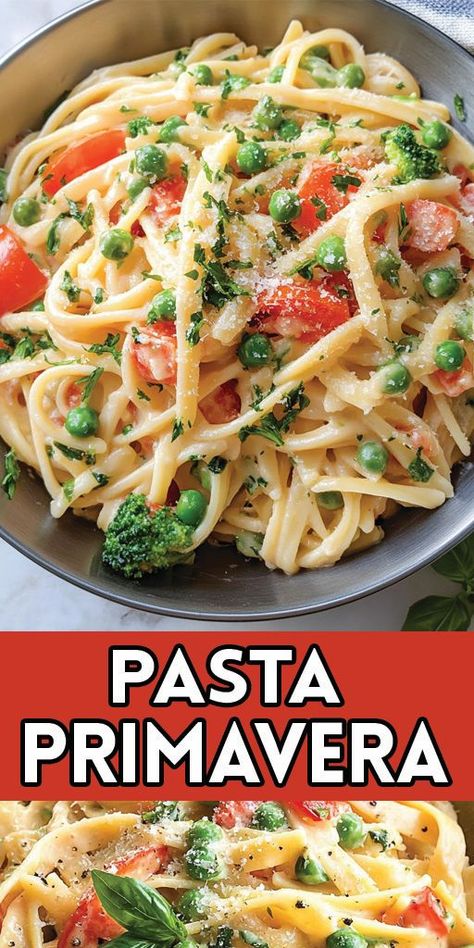 🍝 Pasta Primavera is the perfect balance of simple, delicious, and nutritious cooking! This easy-to-make dish is loaded with vibrant, fresh vegetables like zucchini, bell peppers, and cherry tomatoes and tossed with a light, flavorful sauce. 🌿

👉 Try this easy recipe today and enjoy a healthy, flavorful meal that’s sure to impress your family and friends. Save this Pin for later and share it with your loved ones! 💖

#PastaPrimavera #HealthyRecipes #EasyDinnerIdeas #VegetarianMeals Spaghetti With Vegetables Recipes, Pasta Zucchini Tomato, Pasta With Vegetable Sauce, Vegetable Pasta Dishes, Pasta Dishes With Vegetables, Tomato Medley Recipes, Creamy Pasta Primavera Recipes, Pasta Primavera Recipes Healthy, Pasta And Vegetable Recipes