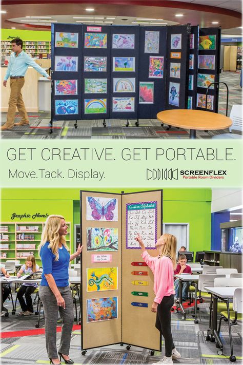 Create flexible learning space with Screenflex Room Dividers. Classroom Room Dividers, Vertical Learning Spaces Classroom, Classroom Partition Ideas, Classroom Divider Ideas, Classroom Dividers, Flex Space Ideas, Portable Classroom, Inclusive Classroom, Office Organizing