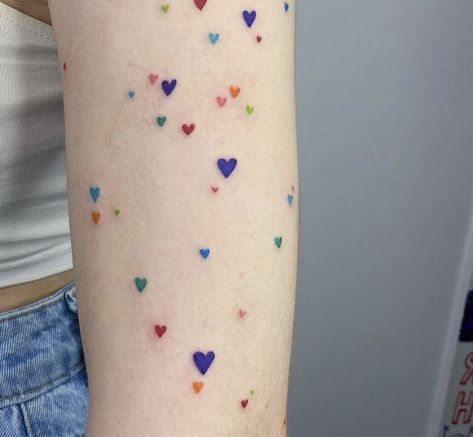 Small Colorful Tattoos, Colorful Tattoo, 16 Tattoo, Doodle Tattoo, Cute Small Tattoos, Eye Of The Beholder, Famous Artwork, Discreet Tattoos, Dream Tattoos