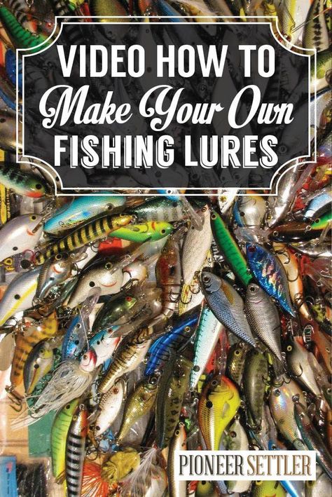 VIDEO How to Make Fishing Lures | DIY Fishing Lures by Pioneer Settler http://pioneersettler.com/video-how-to-make-fishing-lures-diy-fishing-lures/ Survival Fishing, Homemade Fishing Lures, Diy Fishing Lures, Diy Fishing, Bass Fishing Lures, Bass Fishing Tips, Lure Making, Fishing Diy, Fishing Techniques