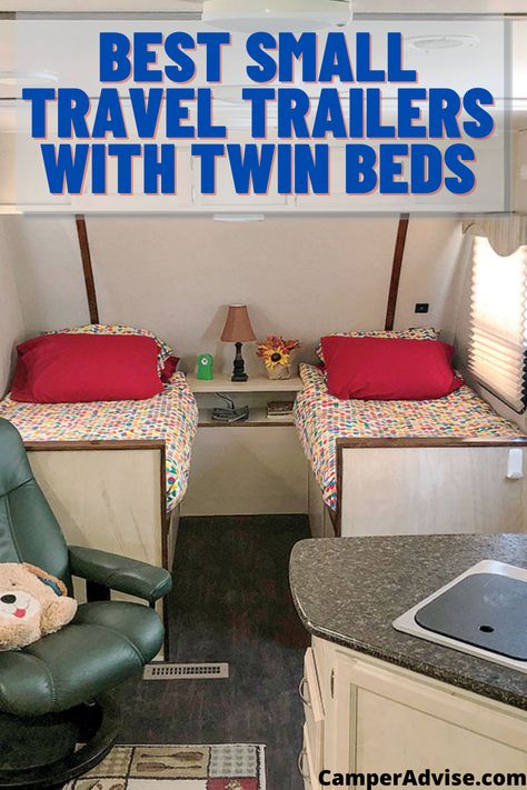 In this article, I have listed 6 Best Small Travel Trailers with Twin Beds with pictures and pros and cons with features and specifications. 2 Bedroom Travel Trailer, Rustic Bedroom 2 Twin Beds, Small Rv Trailers, Small Lightweight Travel Trailers, Airstream Twin Beds, Best Travel Trailers For Couples, Casita Trailer, Best Travel Trailers, 2 Twin Beds