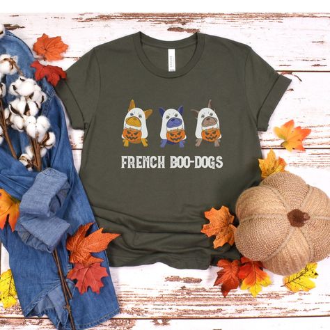 17.16 USD Frenchie Shirt French Boo-Dogs Halloween Crewneck Tee Dog Sweatshirt Frenchie Mom Fall Shirts Bulldog Fall Dog Tee Funny Costume Dogs Get ready to add a touch of Halloween fun to your wardrobe with our Frenchie Shirt! This French Boo-Dogs Halloween Crewneck Tee is the ideal way to show your love for French Bulldogs and embrace the spookiness of the season. 🎃🐶 Designed with comfort and style in mind, this shirt features a playful French bulldog design that captures the essence of… Frenchie Shirt, Dogs Halloween, 3d Candle, Boo The Dog, Bulldog Design, Funny Costume, Etsy Halloween, Mom Fall, Frenchie Mom