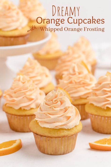 Fresh orange juice is what helps make these aromatically uplifting Orange Cupcakes perfectly delicious. These sweet treats will have you reminiscing of childhood summers at the soda shop with each and every bite. via @cmpollak1 Cool Whip Frosting, Orange Cupcakes, Orange Frosting, Fresh Orange Juice, Soda Shop, Whipped Frosting, Cupcakes Recipe, Fresh Orange, Yellow Cake Mixes