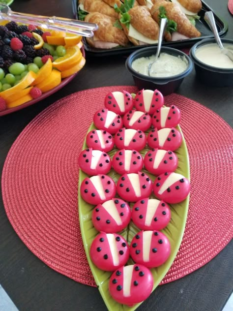 Bug Charcuterie Board, Bug Baby Shower Theme, Bug Themed Baby Shower, Bug Baby Shower, Bug Themed Food, Little Bug Baby Shower Theme, Bug Themed Snacks, Love Bug Baby Shower Theme, June Bug Birthday Theme