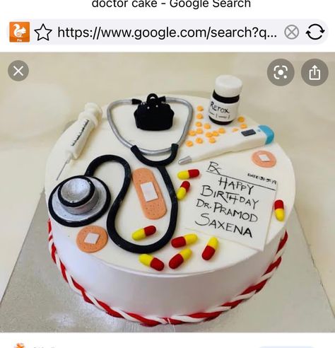 Medical Doctor Cake Design, Doctor Cakes Ideas, Dr Cake Design, Doctor Cake Ideas Birthday, Medicine Cake Design, Dr Theme Cake, Dr Cake Ideas, Medical Cake Ideas Doctors, Medical Theme Cake