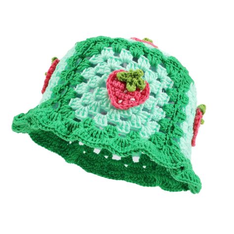 PRICES MAY VARY. HAND-CROCHETED HAT: Traditional crochet strawberry hollow bucket hat for women, classic and fashionable. ELASTIC KNITTED HAT: one size fits most, head circumference measures about 22-22.8 inch. STYLISH CROCHET BUCKET HAT: New crochet strawberry hat, suitable for wearing on various occasions, great accessories for taking photos, travel, parties, etc. The colorful handmade women hats are suitable for daily wear, party costume and fashion occasions. SOFT AND COMFORTABLE BEANIE: 100% high quality acrylic material, this hand braided hat is made of premium quality acrylic, which makes the hat soft and cozy. Our Hand Crochet Hat is comfortable, skin-friendly and lightweight. BEST GIFT IDEA: This is a great gift for moms, daughters, wives, sisters, and girlfriends. Nice gift for H Bucket Hat Women, Crochet Strawberry, Floral Hat, Crochet Bucket Hat, Crochet Shop, Great Gifts For Mom, Hat Ideas, Handmade Hat, Afghan Crochet Patterns