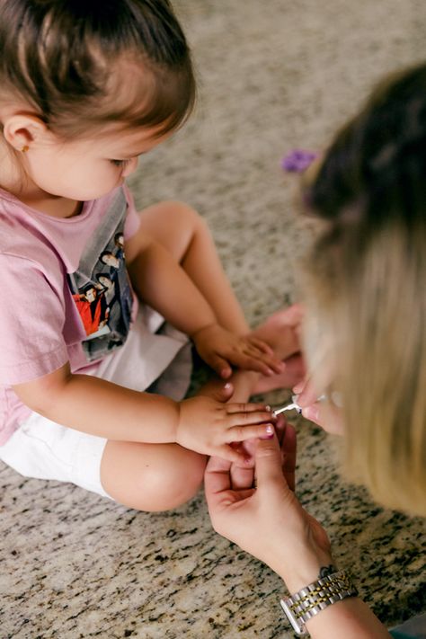 Nail Polish for Toddlers - This FamiLee Toddler Nail Polish, Toddler Nails, A Book Aesthetic, Safe Nail Polish, Frozen Nails, Old Nail Polish, Kids Nail Polish, Toddler Painting, Some Things Never Change