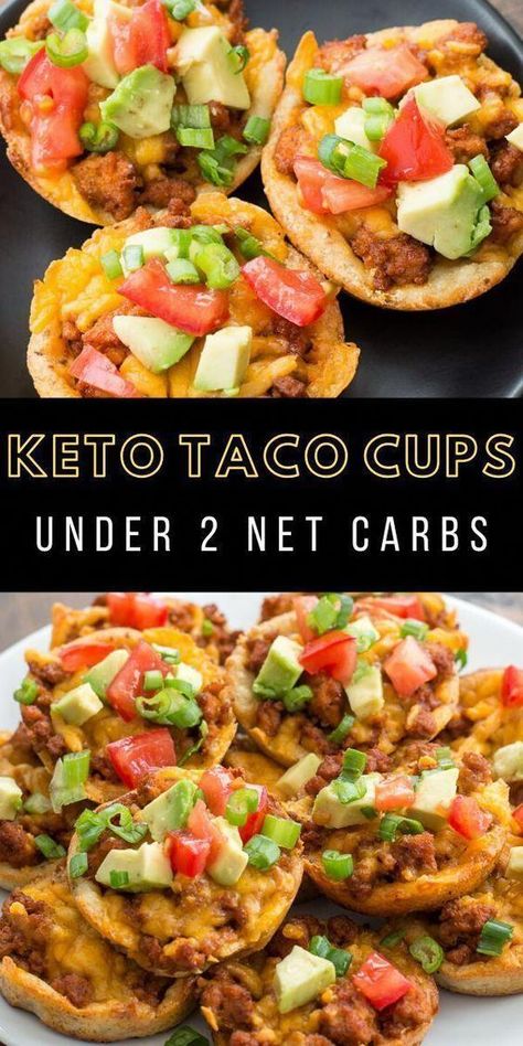 Easy Keto Taco Cups - The Best Keto Recipes | Recipe | Keto recipes dinner Keto Taco Cups, Fat Head Dough, Taco Cups, Fat Head, Keto Taco, Resep Diet, Diet Meals, Keto Diet Food List, Keto Cooking