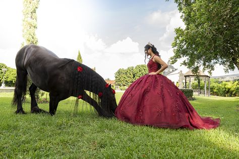 Burgundy Quince, Red Quince Dress, Quince Outfits, Quince Poses, Quinceñera Ideas, Quinceañera Photoshoot Ideas, Quince Photoshoot Ideas, Quinceanera Dresses Green, Quince Pictures