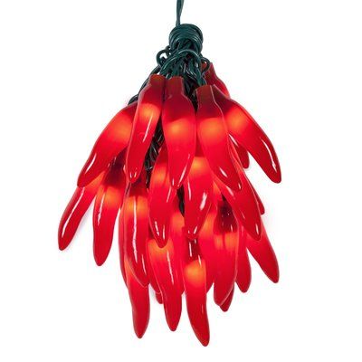 Wintergreen Lighting 35-Light Chili Pepper Cluster String Lights Color: Red Cluster Christmas Lights, Chili Pepper Lights, Wreaths Crafts, Lights Diy, Mini String Lights, Holiday String Lights, Cluster Lights, Lantern String Lights, Red Chili Peppers