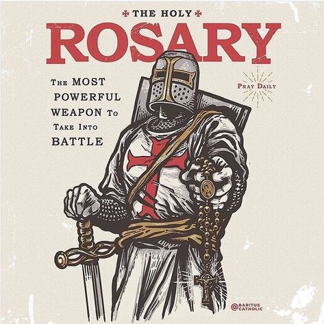 Beautiful graphic from @barituscatholic #rosary #catholic #chadcatholicism #mary #deusvult #weaponforourtimes Rosary Poster, Biblical Illustrations, Angelic Art, Catholic Tattoos, Pray The Rosary, Catholic Wallpaper, Crusader Knight, Praying The Rosary, Man Up Quotes