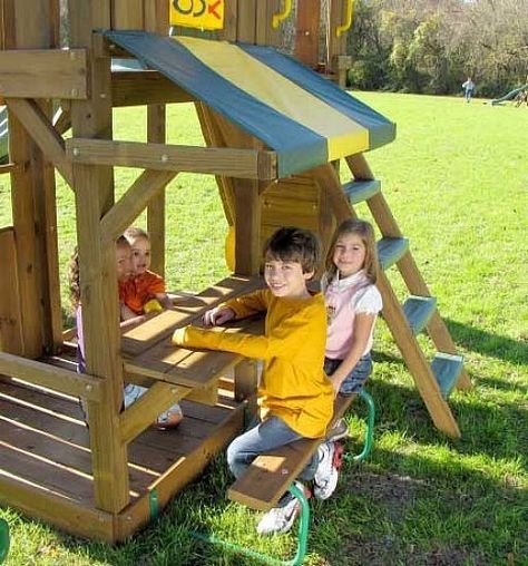 Playset Landscaping, Kid Playroom, Backyard Fort, Swing Set Diy, Playground Accessories, Playground Landscaping, Backyard Playset, Outdoor Play Space, Playhouse Plans