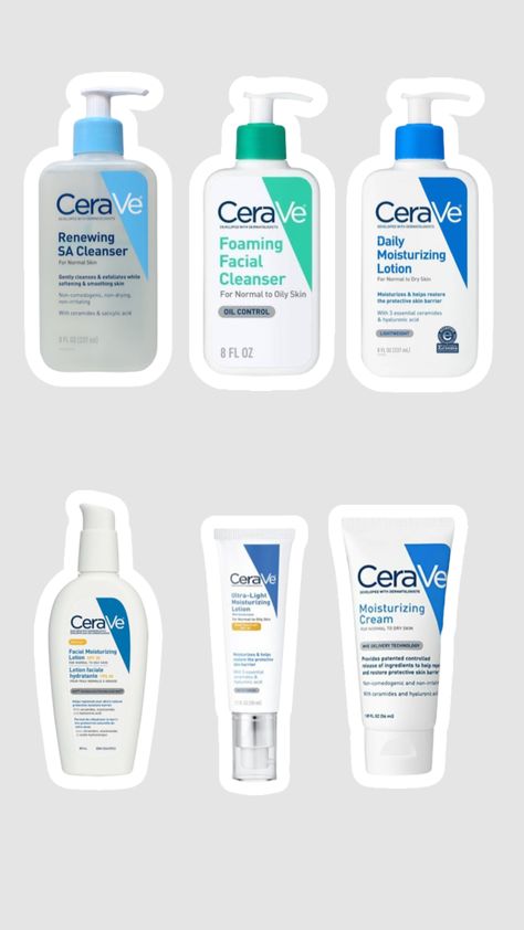 Cerva Skincare Aesthetic, Ceramides Skin Care Products, Creavea Skin Care, Cera Ve Aesthetic, Skin Care For Dry Skin, Good Skin Care, Facial Lotion, Neck Tattoos Women, Sephora Skin Care