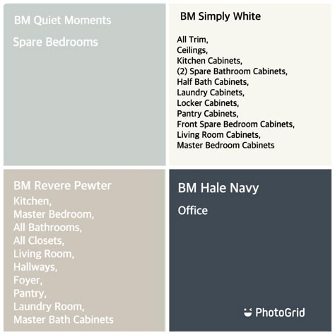 Simply White And Revere Pewter, Bm Trout Gray, Blues That Go With Revere Pewter, Hale Navy Dining Room Walls, Bm Edgecomb Gray Coordinating Colors, Balboa Mist And Hale Navy, Revere Pewter 50% Darker, Hale Navy Kitchen, Revere Pewter Bedroom