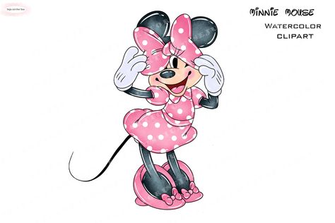 Mickey Watercolor, Minnie Mouse Clipart, Mickey Mouse Clipart, Mouse Clipart, Minnie Party, Mickey Mouse Club, Mini Mouse, Disney Fan Art, Cat Pin