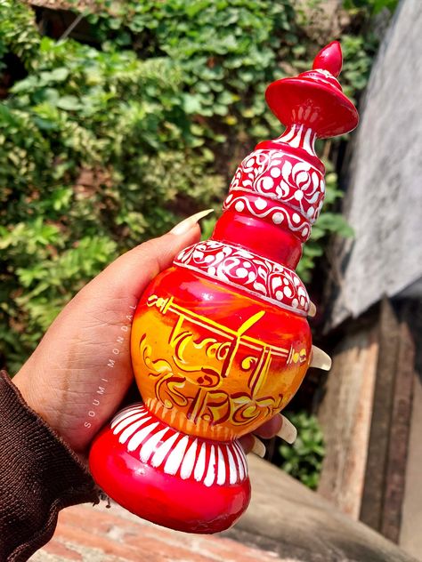 Gachkouto Designs, Bengali Kolka Design, Bengali Painting, Kulo Painting, Kulo Art, Bengali Marriage, Kolka Design, Bengali Culture, Alpona Design