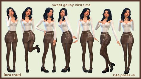 sweet gal cas poses! [bro trait] Cas Poses, 3d Pose, Sims 4 Traits, Sims 4 Teen, Sims 4 Cas, Sims Mods, Lots Of Love, Cute Poses, Sims Cc