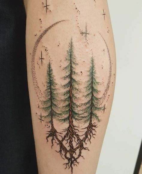 a m b e r r o b y n shared a photo on Instagram: “Treeeees 🌲💖 Super fun! #tattoo #treetattoo #naturetattoo #dotwork #tree” • See 316 photos and videos on their profile. Small Nature Tattoos For Women, Winter Tattoos, Redwood Tattoo, Trees Tattoo, Illustrative Tattoo, Earthy Tattoos, Fun Tattoo, Patriotic Tattoos, Tree Tattoos