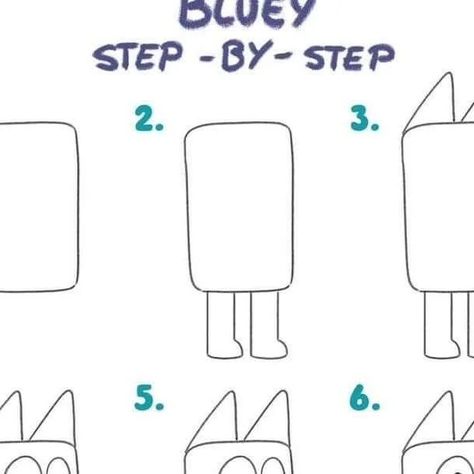 How To Draw Bandit Bluey, Diy Bluey Cookies, How To Draw Bluey Step By Step, Draw Bluey Easy, Bluey And Bingo Drawing, How To Draw Bluey And Bingo Step By Step, Bluey Drawings Easy, Bluey Chalk Art, Bluey Painting Ideas