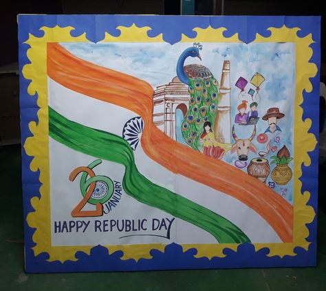 Deshbhakti Drawing, Republic Day Poster Ideas, Poster On Independence Day, Onam Pookalam, Pookalam Design, Diy Crafts For School, Independence Day Drawing, Online Painting Classes, Bee Crafts For Kids