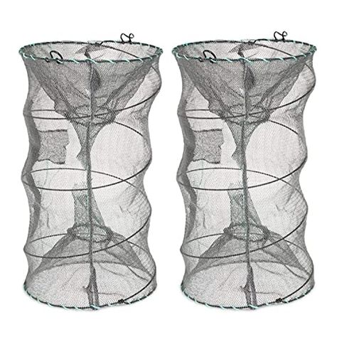 Fishing Bait Trap,2 Packs Crab Trap Minnow Trap Crawfish Trap Lobster Shrimp Collapsible Cast Net Fishing Nets Portable Folded Fishing Accessories,12.6X20.1inches Crawfish Traps, Minnow Trap, Crab Net, Fishing Traps, Crab Trap, Bait Trap, Cast Nets, Net Fishing, Fishing Supplies