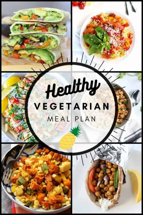 Easy and healthy vegetarian meal plan week 35 plus shopping list! A late August meal plan part of our weekly series. // Rhubarbarians // Vegetarian Meal Plans, Healthy Vegetarian Meal Plan, Meal Plan Week, Vegetarian Meal Plan, Vegetarian Meal, Salad With Sweet Potato, Homemade Pesto, Healthy Meal Plans, Vegetarian Recipes Dinner