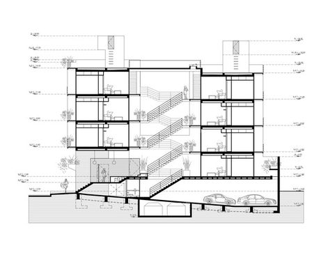 Oriente 7 16,Section Parking Plan, Hospital Design Architecture, Hotel Floor Plan, Renovation Architecture, Basement Floor Plans, Architectural Engineering, Skyscraper Architecture, Architecture Building Design, Architectural Section