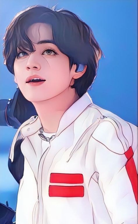 Kim Taehyung Anime Fanart, Bt21 Sketch, Anime Taehyung, Tata Bt21, Bts Anime, Taehyung Fanart, Vkook Fanart, Army Wallpaper, Jungkook Fanart