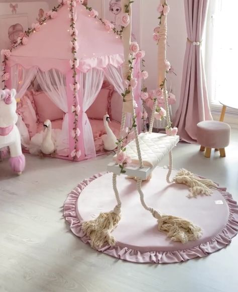 Pink Playroom, Bedroom Products, Ideas Habitaciones, Kids Room Interior Design, Princess Bedroom, Kids Bedroom Inspiration, Bedroom Decorations, Baby Room Inspiration