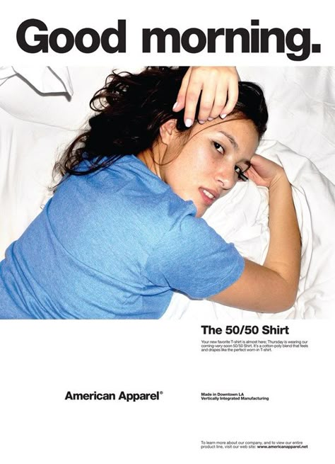 American Apparel 50 50 Shirt American Apparel Ad, Hipster Aesthetic, La Outfits, Flash Photo, Vintage Poster Design, Photography Pics, Nerd Girl, Everyday Basics, Declaration Of Independence