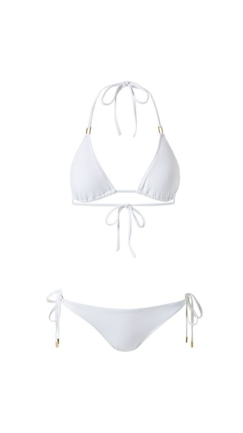 White Bathing Suits, Cool Bikinis, Swimming Costumes, White Swimwear, White Bikinis, Swimsuits For Women, Melissa Odabash, Cord Ends, Cute Bathing Suits