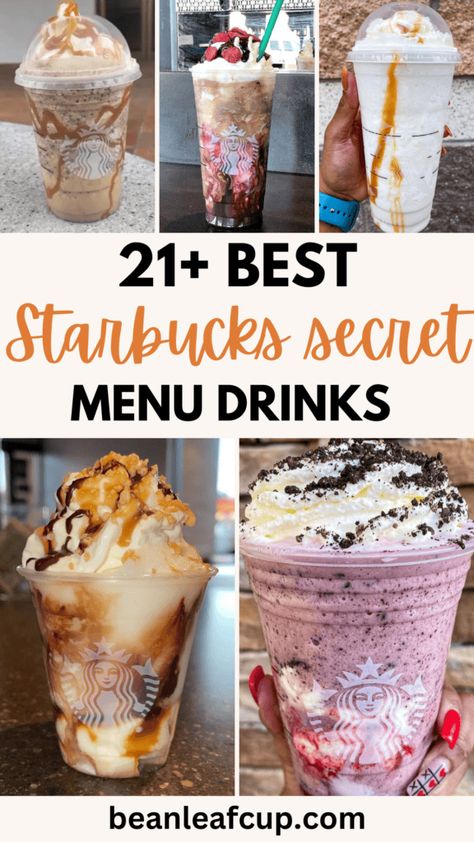 Starbucks Recipes Secret Menu Frappe, Starbucks Frappuccino Secret Menu Frappe, Starbucks Secret Recipes, Secret Menu Starbucks Drinks, Hidden Starbucks Drinks, Starbucks Hidden Menu Drinks, Frappuccino Starbucks Order, Healthy Starbucks Frappuccino, Best Starbucks Drinks Frappuccino