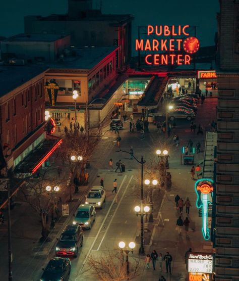 Rainy Seattle, Seattle Aesthetic, Pnw Aesthetic, Seattle Street, Washington Photography, Pike Place Market Seattle, Seattle Photos, Seattle Photography, Washington Seattle