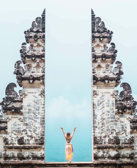 The ultimate Bali bucket list: 101+ awesome things to do | Sunshine Seeker Gates Of Heaven Bali, Lempuyang Temple Bali, Bali Photos, Bali Bucket List, Temple Bali, Gates Of Heaven, Bali Itinerary, Bali Guide, Travel Cake