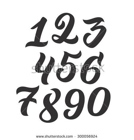 Fancy Numbers Fonts, Best Number Fonts, Handwritten Numbers, Script Numbers, Cursive Numbers, Number Tattoo Fonts, Numbers Typography, Tattoo Fonts Cursive, Gothic Lettering