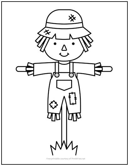 Scarecrow Coloring Page | Print it Free Free Scarecrow Template, Scarecrow Printable Template, Easy Scarecrow Drawing, Free Scarecrow Printables, November Crafts For Kids Free Printable, Scarecrow Template Free Printable, Build A Scarecrow Printable, Scarecrow Drawing Easy, Scarecrow Coloring Pages Free Printable