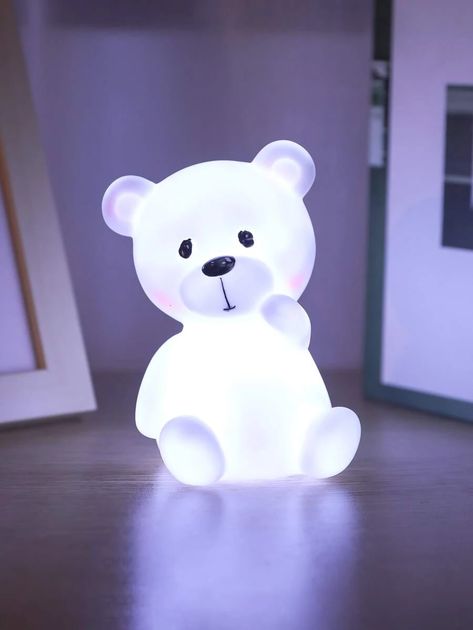 Bear Shaped Night Light | SHEIN USA Kawaii Bedroom, Cute Night Lights, Decorative Night Lights, Bedroom Bedside Lamp, Teen Room Decor, Novelty Lighting, Table Lamps For Bedroom, Kid Table, Dessin Adorable