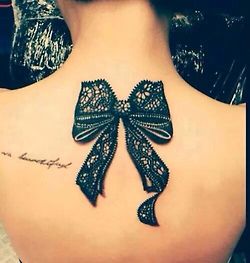 dlb-jb:  X on We Heart It. Lace Bow Tattoos, Tattoo Lace, Bow Tattoo Designs, Tattoo Son, Lace Tattoo Design, Ribbon Tattoos, Tattoo Henna, Tattoo Zeichnungen, Bow Tattoo