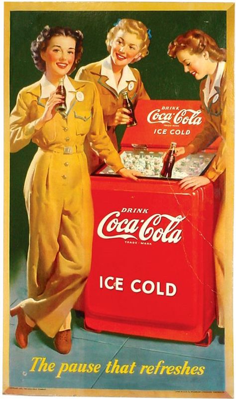 Iklan Vintage, Coca Cola Poster, Coke Ad, Cola Drinks, Always Coca Cola, Coca Cola Ad, Pin Up Vintage, Vintage Coke, Coke Cola