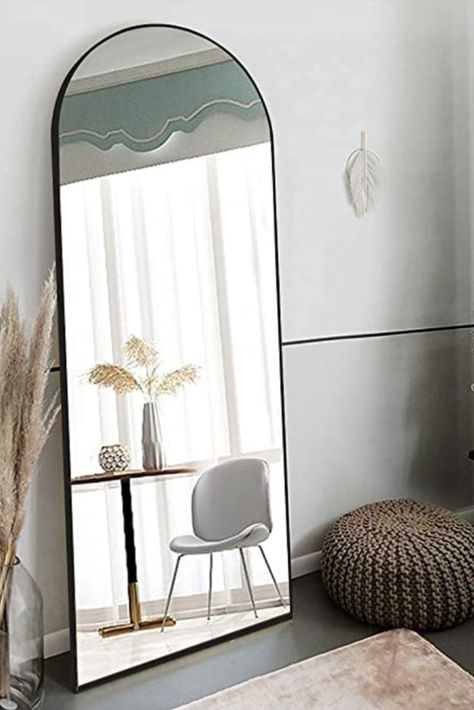 Mirror Body, Mirror Floor, Living Room Black, Arched Mirror, Mirror Hanging, Room Black, Length Mirror, Standing Mirror, Full Length Mirror