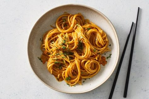 Gochujang Buttered Noodles, Jicama Fruit, Buttery Noodles, Buttered Noodles Recipe, Gochujang Sauce, Roasted Chicken Thighs, Whole Roasted Chicken, Buttered Noodles, Ricotta Pasta