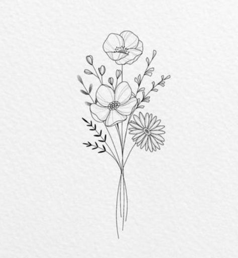 Cute Simple Tattoos, Chrysanthemum Tattoo, Birth Flower Tattoos, Infinity Tattoos, Drawing Flowers, Floral Tattoo Design, Love Lifestyle, Line Art Tattoos, Dainty Tattoos