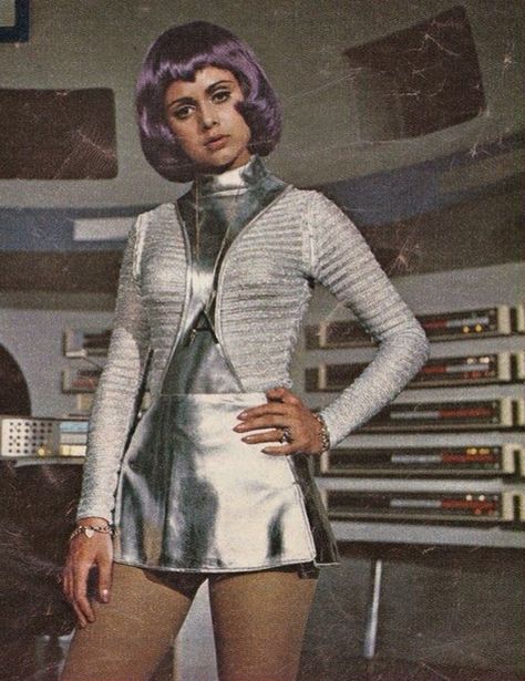 Moonbase Operative. Space Age Fashion, Ufo Tv Series, Space Costumes, Sci Fi Tv Series, Sci Fi Girl, Elvira Mistress Of The Dark, Sci Fi Fashion, Space Fashion, Sci Fi Tv