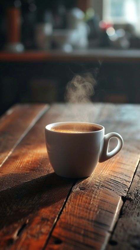 #Morning #Coffee Aroma: A steaming #cup of #coffee sits on a rustic #wooden #table, inviting a moment of #tranquility. #aiart #aiphoto #stockcake ⬇️ Download and 📝 Prompt 👉 https://stockcake.com/i/morning-coffee-aroma_141283_17682 Morning Coffee Photography, Steaming Cup Of Coffee, Mug Of Coffee, Coffee Shop Photography, Coffee Aroma, Shop Photography, Rustic Wooden Table, Cups Of Coffee, Steaming Cup