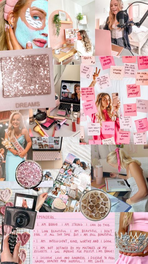 #itgirl #aesthetic #influencer #visionboard #2024visionboard #preppy #youtubevlogger #makeup Preppy Vision Board, Influencer Vision Board, It Girl Vision Board, Girl Vision Board, Itgirl Aesthetic, Youtube Influencer, Aesthetic Influencer, Aesthetic Vision Board, Makeup Aesthetic