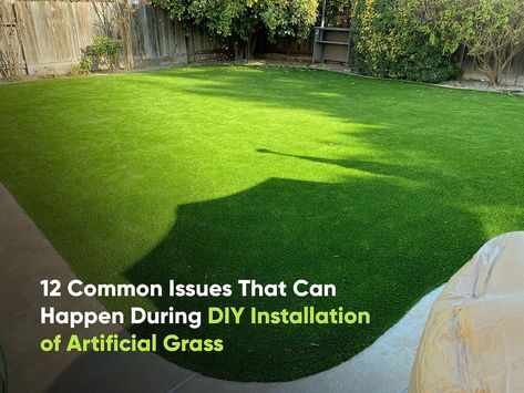 Fake Grass Installation, Fake Grass Backyard, Diy Artificial Turf, Artificial Grass For Dogs, Turf Backyard, Installing Artificial Turf, Pet Turf, Grass Installation, Turf Installation