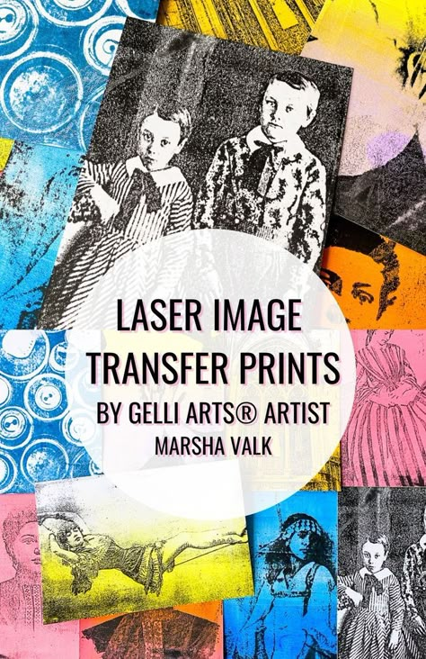 Image Transfer With Gelli Plate, Gel Print Image Transfer, Gelli Print Photo Transfer, Gel Printing Photo Transfer, Image Transfer Art, Gel Transfer Art, Gelli Plate Image Transfer, Gel Press Printing, Gelly Printing