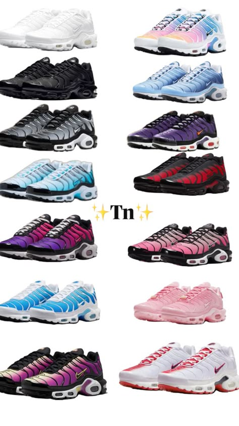 Nike Tn Shoes, Pretty Sneakers, Streetwear Outfit Ideas, Cute Nike Outfits, Nike Shoes Girls, Jordan Shoes Girls, Pretty Shoes Sneakers, All Nike Shoes, Fashion Top Outfits