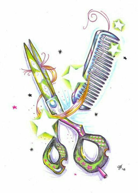 Hair Salon Logo Ideas Creative, Scissor Tattoo, Cosmetology Tattoos, Hairdresser Tattoos, Hair Salon Art, Hairstylist Tattoos, Hairstylist Quotes, Salon Quotes, Salon Art